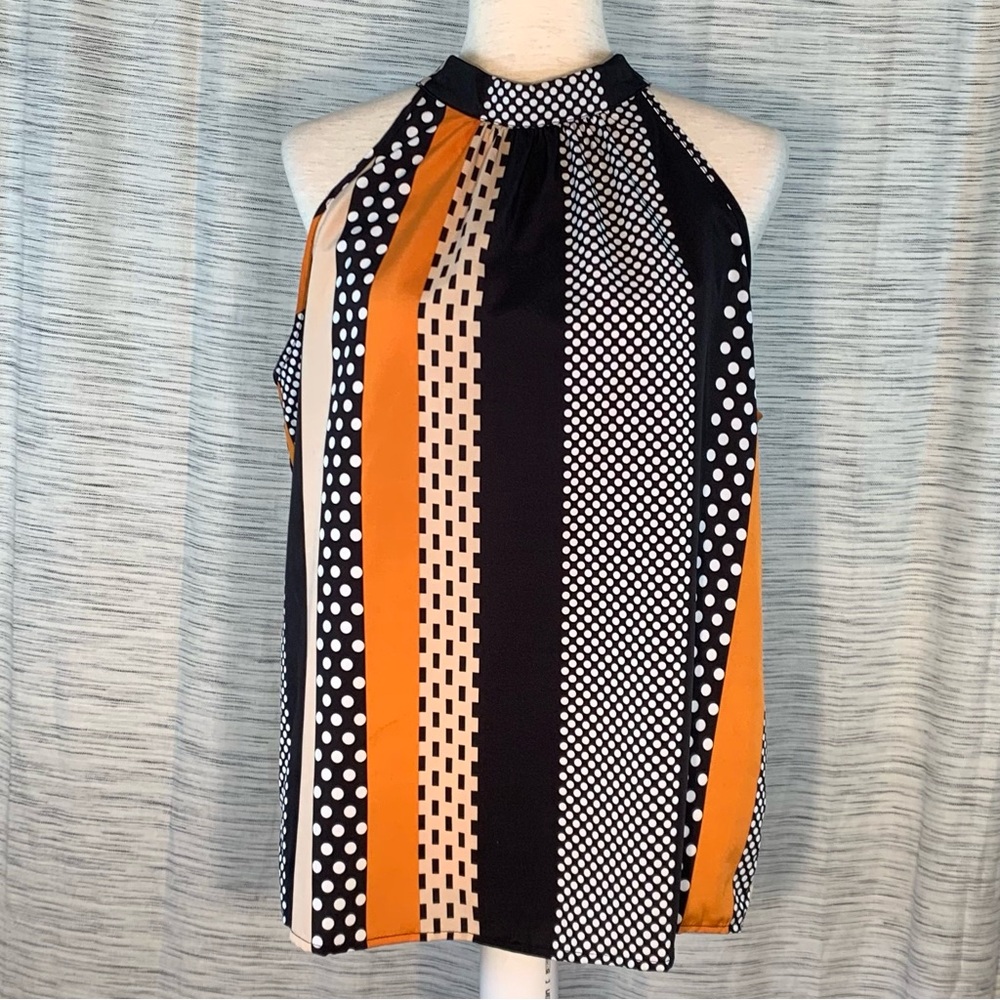 Striped and Polka Dot Halter Top